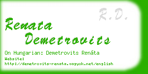 renata demetrovits business card